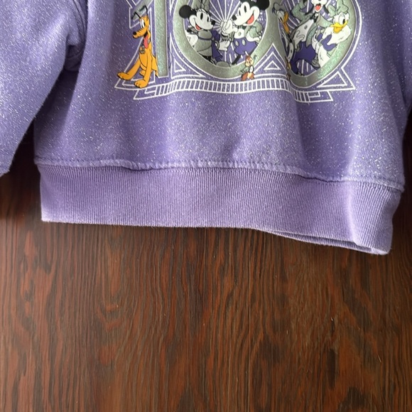 Disney 100 Purple Kids Sweater with Mickey and Friends - Picture 6 of 10